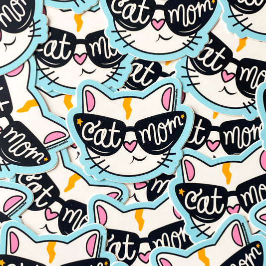 "Cat Mom" Vinyl Sticker