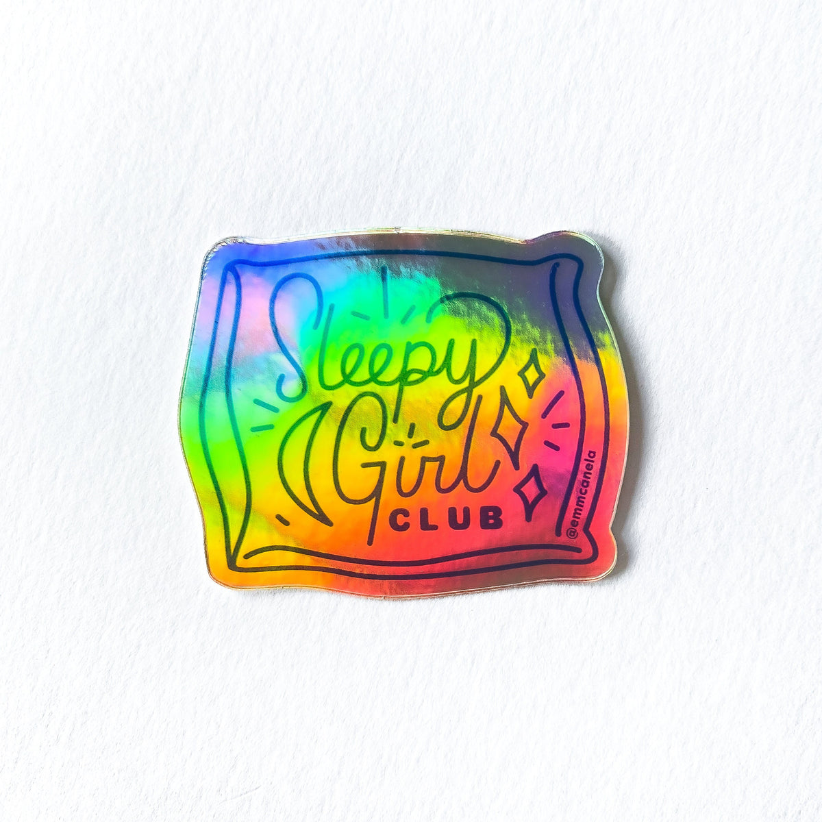 "Sleepy Girl Club" Holographic Sticker